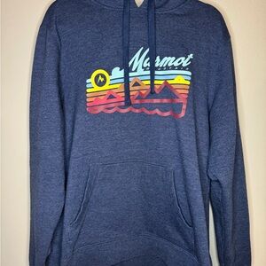 Marmot Men's Navy Graphic Hoodie
